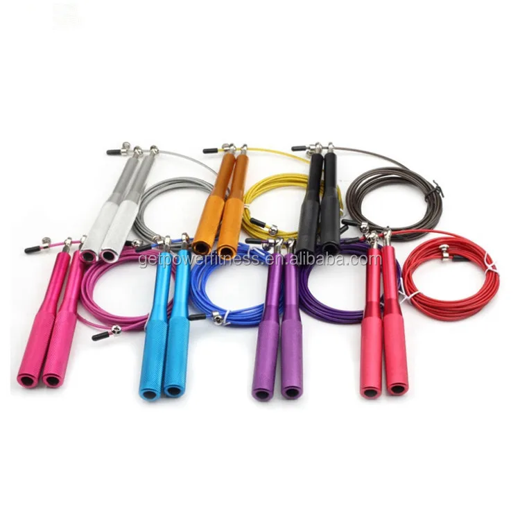 

Hot Sale Popular Fast Speed Jump Rope Aluminum Handle Steel Wire Skipping Rope Adjustable Length Jump Rope