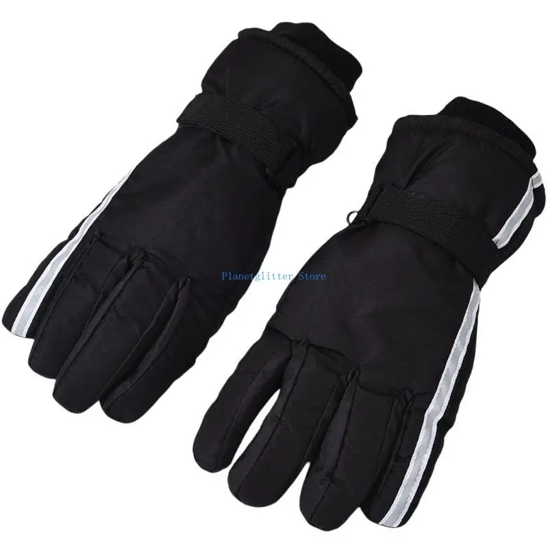

652B Reflective Gloves Windproof Fleece Insulation Gloves for Outdoor Sport Activity