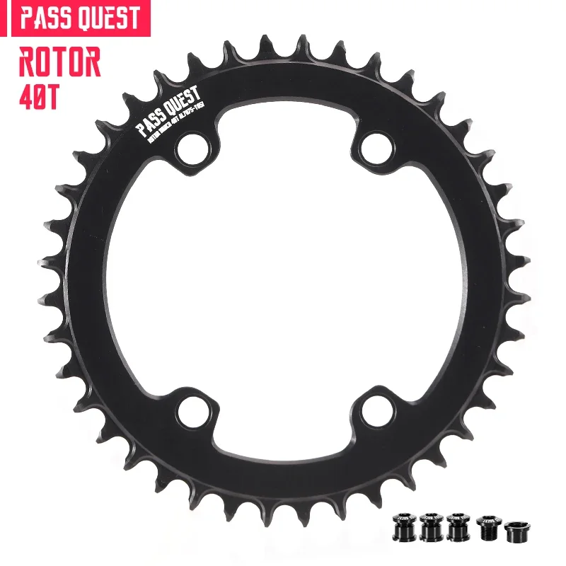 PASS QUEST 110BCD smal breed kettingblad voor rotor AERO crankstel 40T-60T rond weg zwart 9-12 versnellingen kinnenwiel