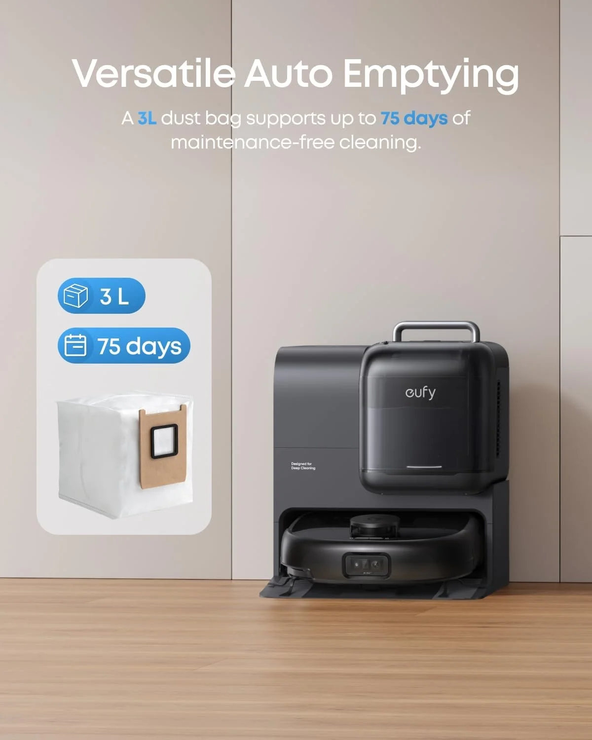 10 عبوات من أكياس الغبار البديلة لـ Eufy Omni E25 / E28، 3 في 1 E20 أكياس مكنسة كهربائية بديلة