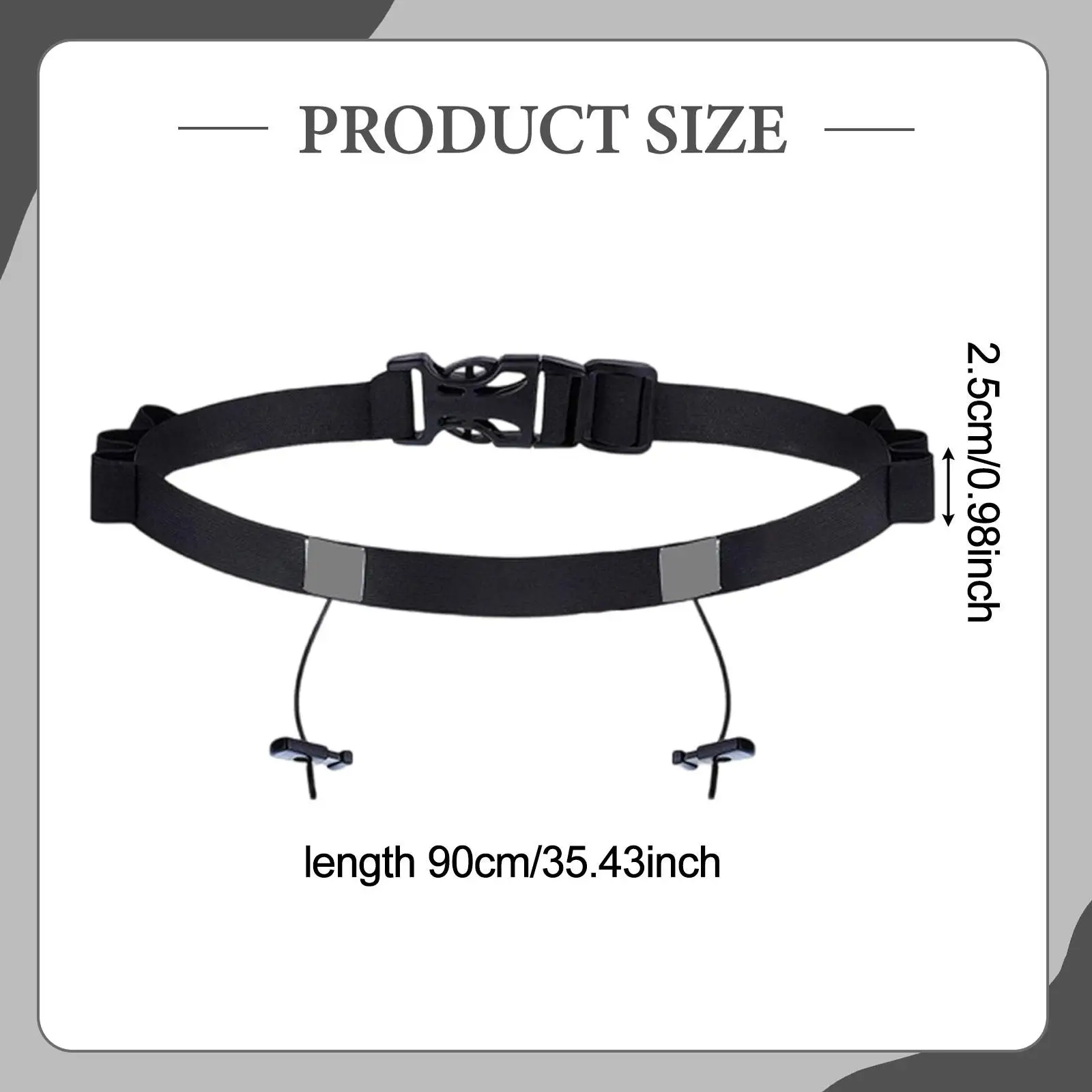 Triathlons Race Number Belt with Loops Outdoor Activities Waistband Quick Release Waist Belt Running Bib Holder for Gym Cycling