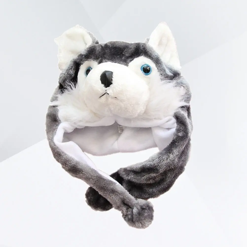 Grey Animal Hat for Kids Premium Cotton Comfortable Cartoon Design Fun Cosplay School Performance Party Hats for Children