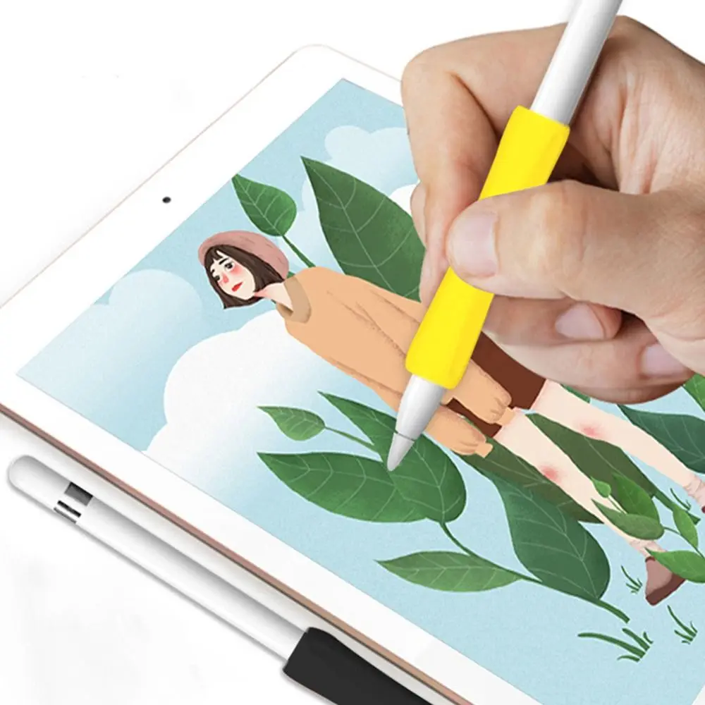 5PCS Non-Slip Hock-proof Diamond Protective Sleeve Touch Screen Pen Grip Case Silicone Stylus Pen Cover For Apple Pencil 1/2