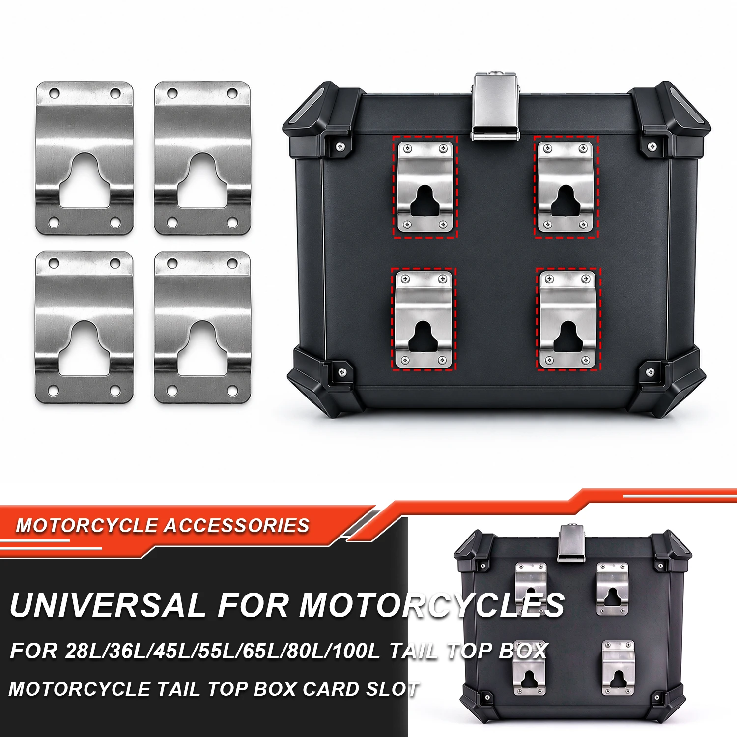 Universal Motorcycle Top Case Base Plate Quick Release Mount Slot Tail Side Box Rear Trunk Luggage Case Installation Part