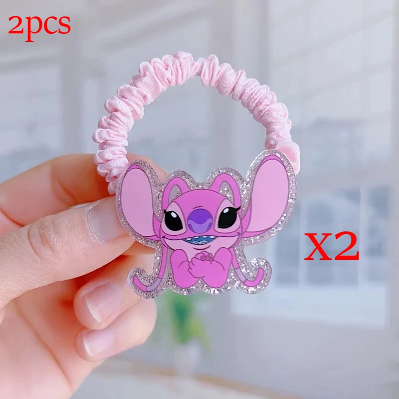 2pcs Disney Stitch Hair Jewelry ,Hair Ties, Cute Hair Ties ,Hair Accessories,Girl's Birthday Gifts, Party Decorations For Girls view 5