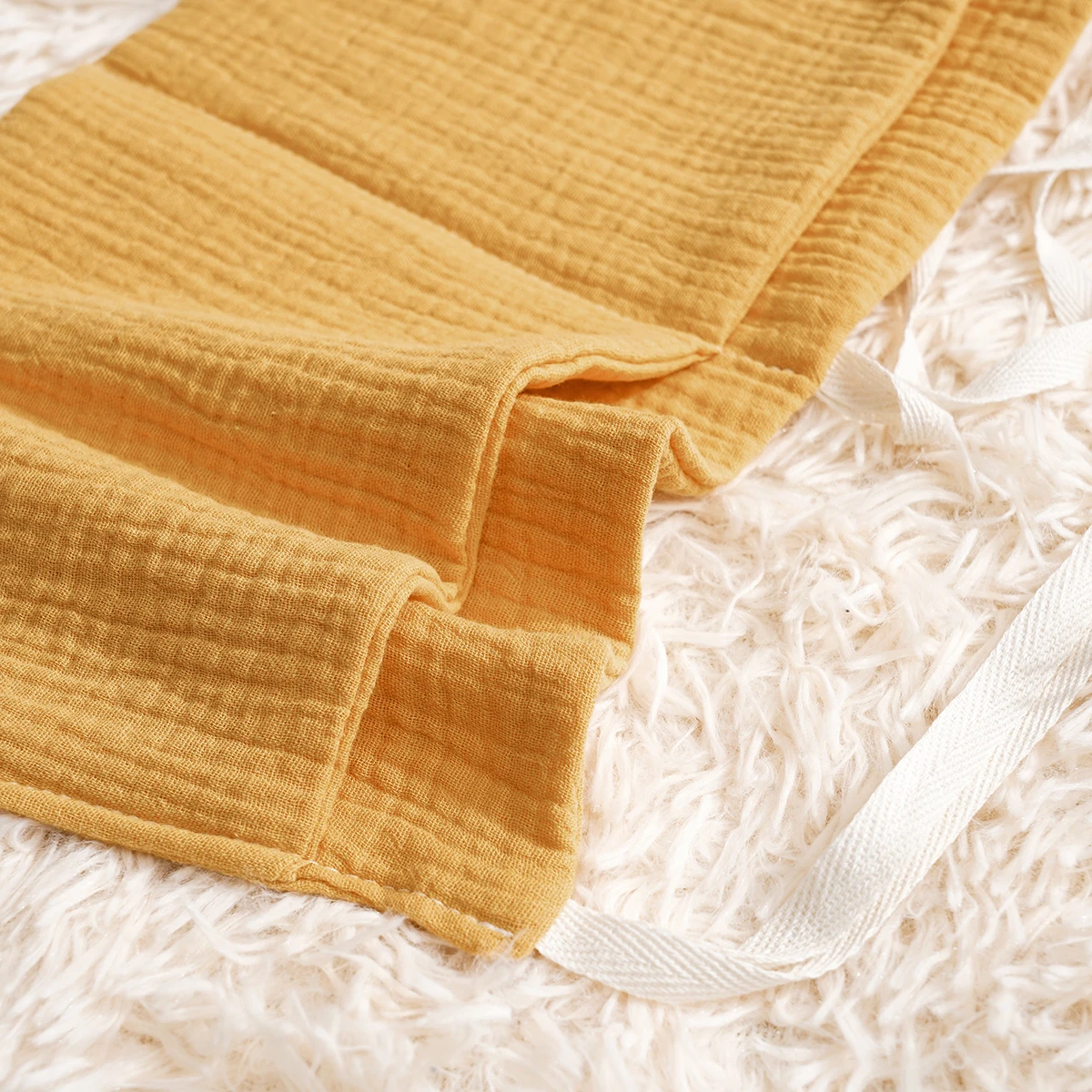 Elinfant 100% coton sac de rangement de chevet de bébé organisateur de berceau sac suspendu pour bouteilles, couches, jouets, sac suspendu de poussette