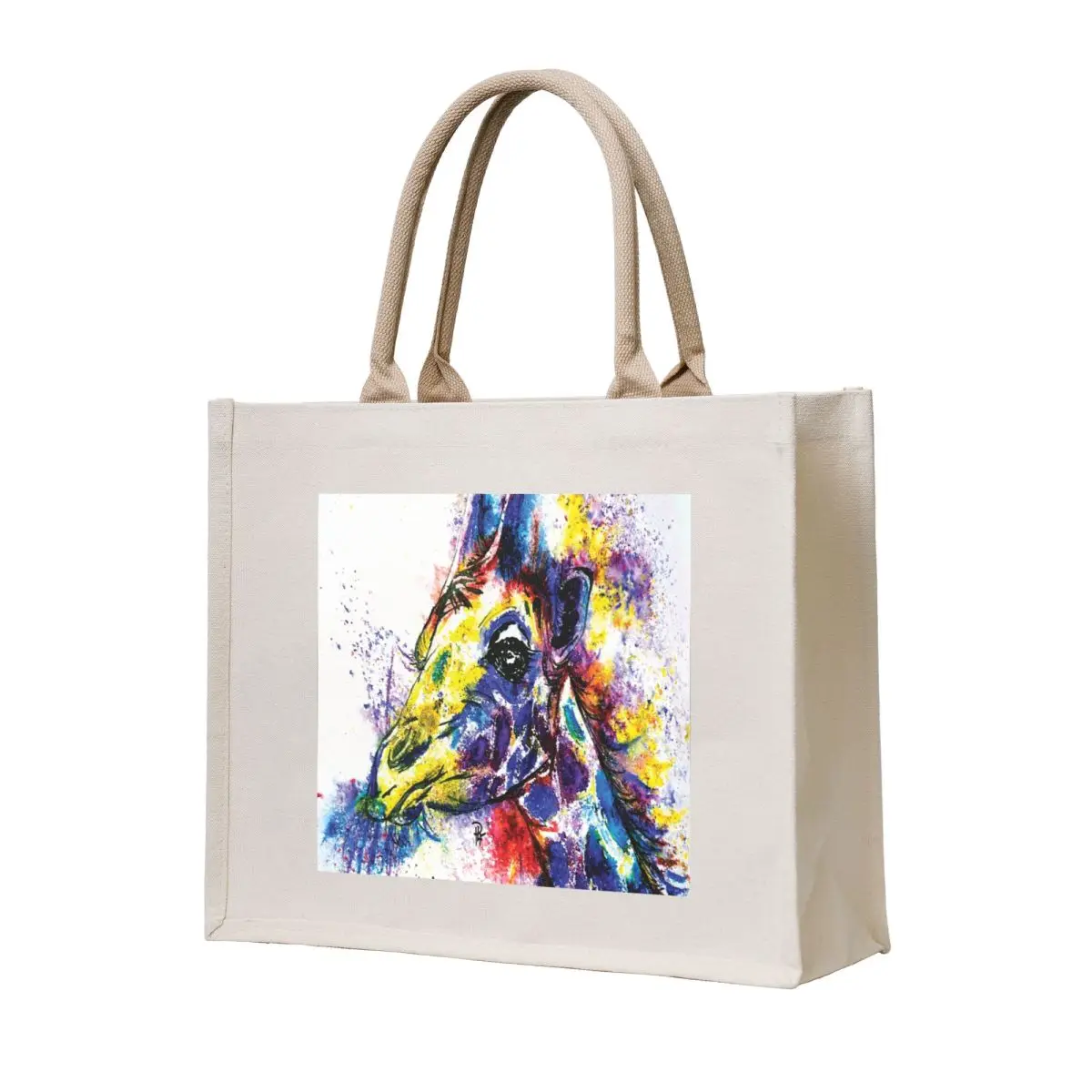 

Kooky Kreatures 'Ginny: The Purple Giraffe' Caricature Print — Art by Paquita Tote Bag reusable shopping bags handbag