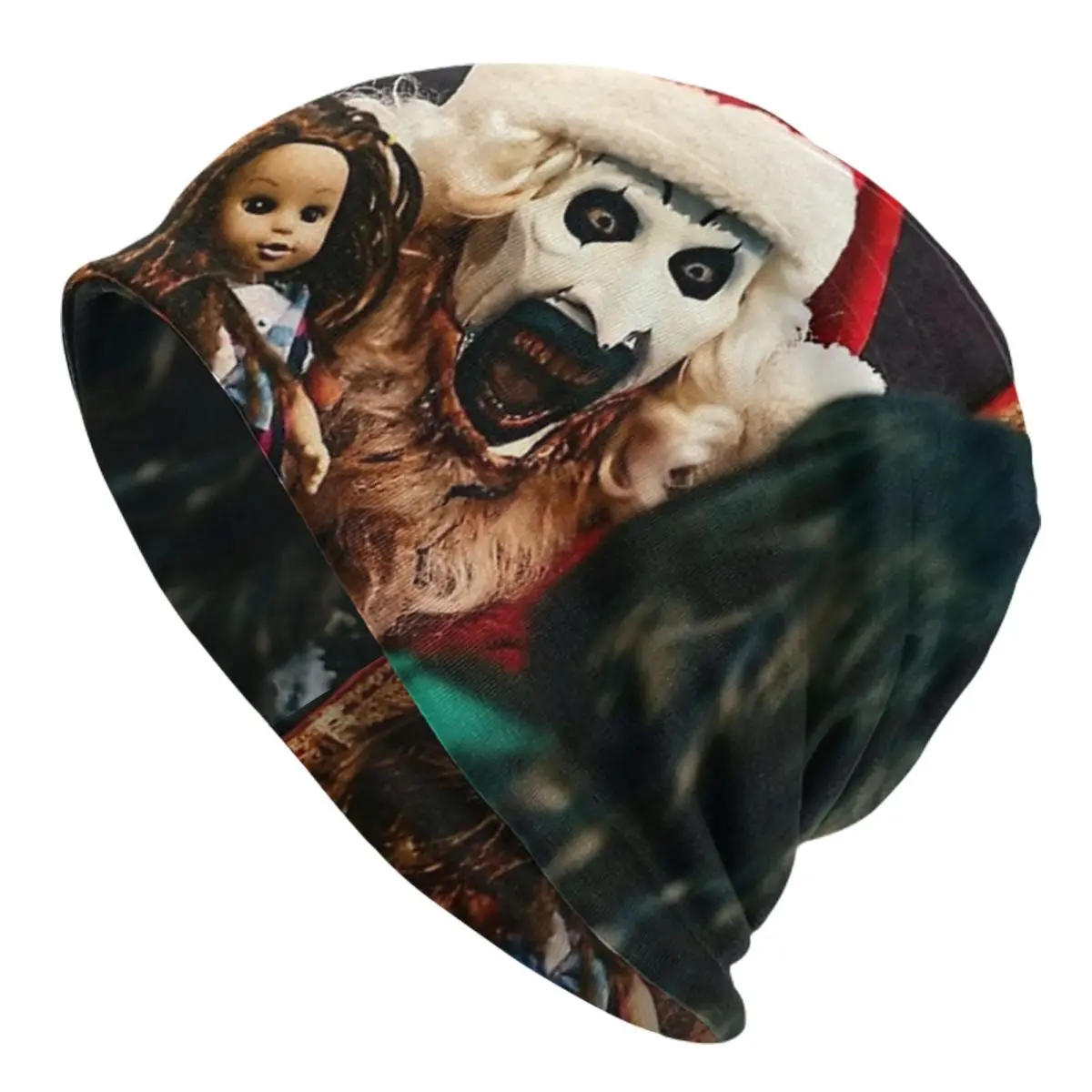 Terrifier Christmas Terrifier 3 Art The Clown Beanie Hats Knitting Hat Outdoor Thermal Elastic Male Caps Street Bonnet Hats