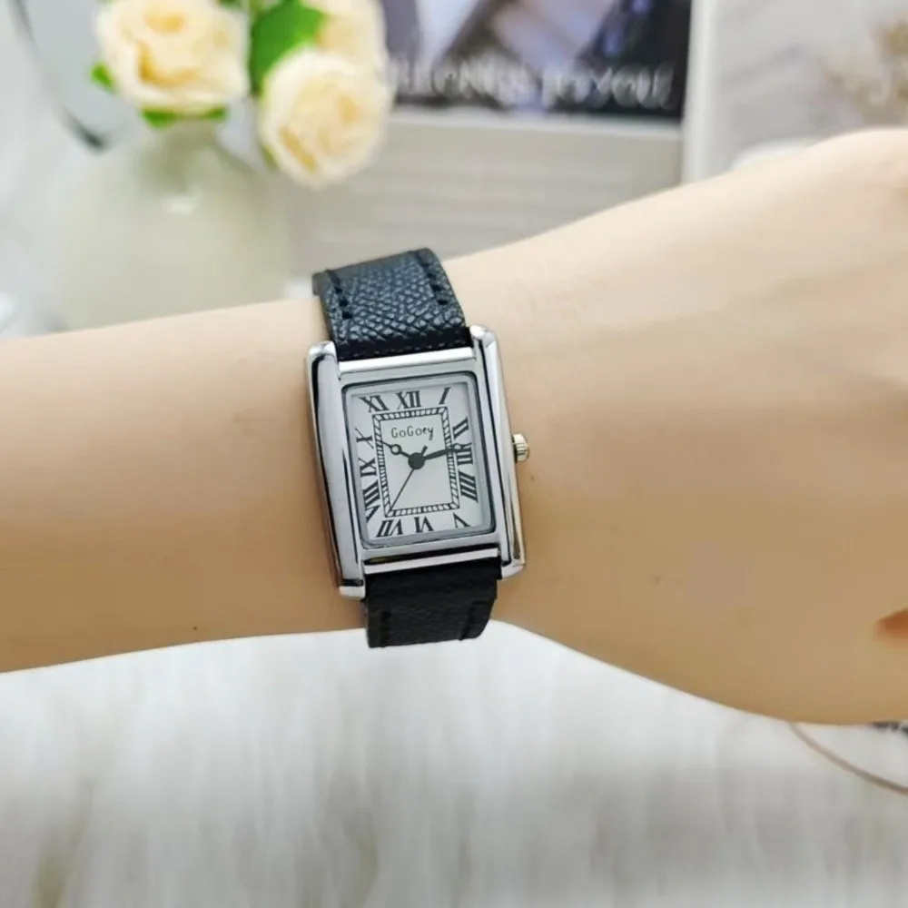 

Elegant Precise Women’s Watch Minimalist Water Resistant Quartz Watch Versatile Alloy Rectangle Wristwatch Female Business