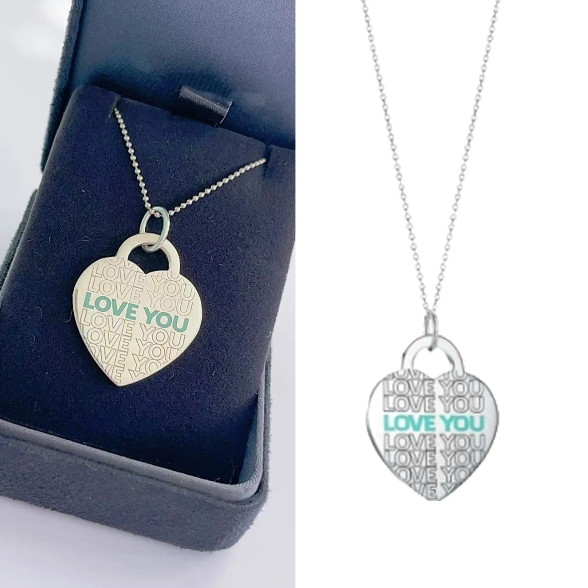 

Sweet and romantic love LOVE pendant temperament necklace pure silver S925 light luxury necklace TCO series anniversary