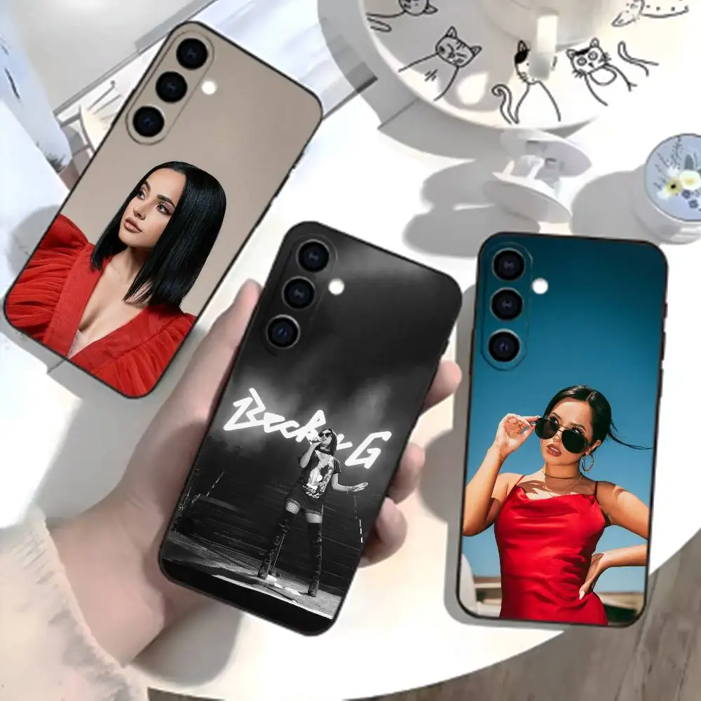 S-Fashion Becky G Mobile  Phone Case For Samsung Galaxy A73,A72,A71,A70,A52,A51 Others Soft Black Cover