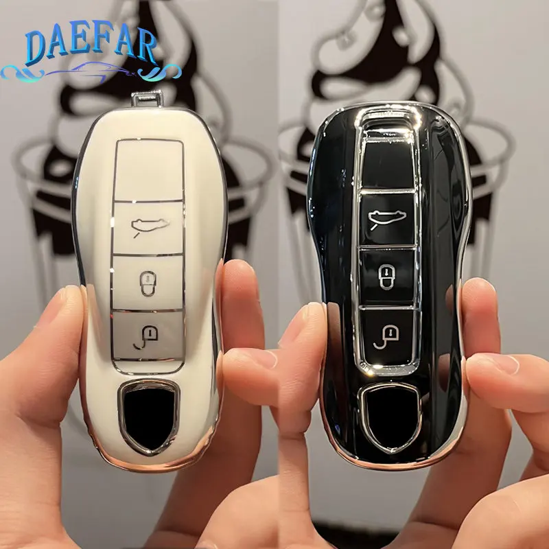 Soft TPU Car Key Case Cover For Porsche 911 970 997 991 996 958 918 991 Panamera Carman Macann Bobst Cayenne Boxster Remote