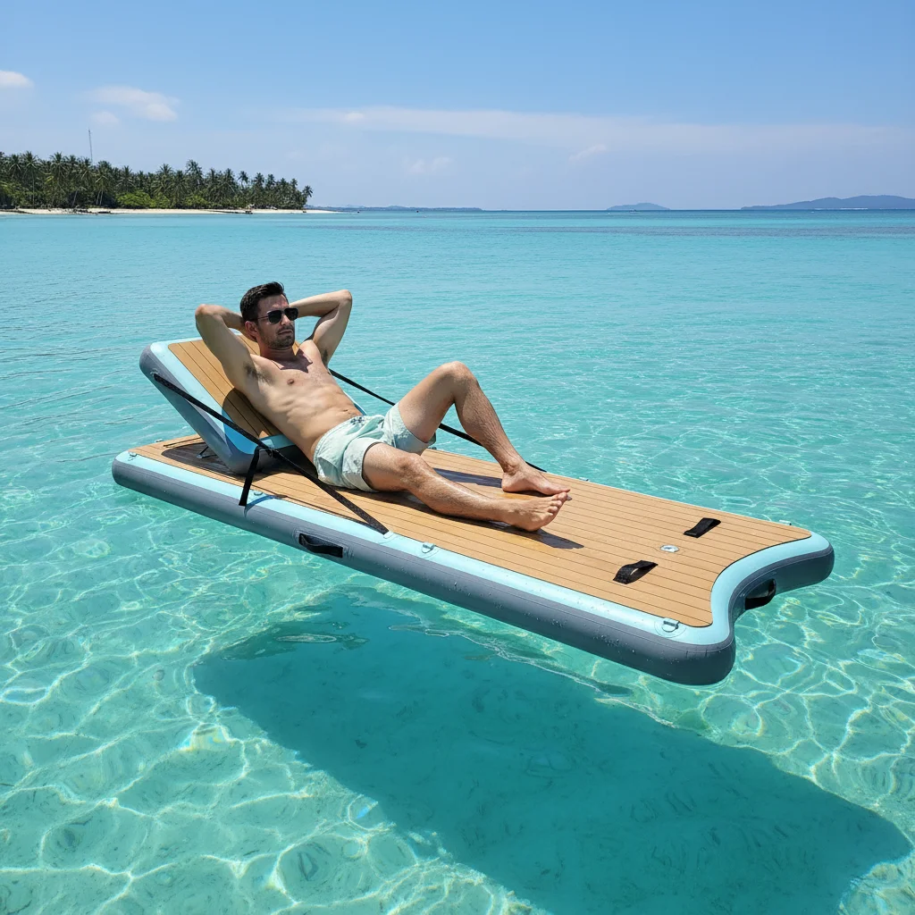 Hot Sales Summer Water Play Equipment Inflatable Floating Swimming Pool Water Chair Inflatable Hangout Water Lounge for Sale