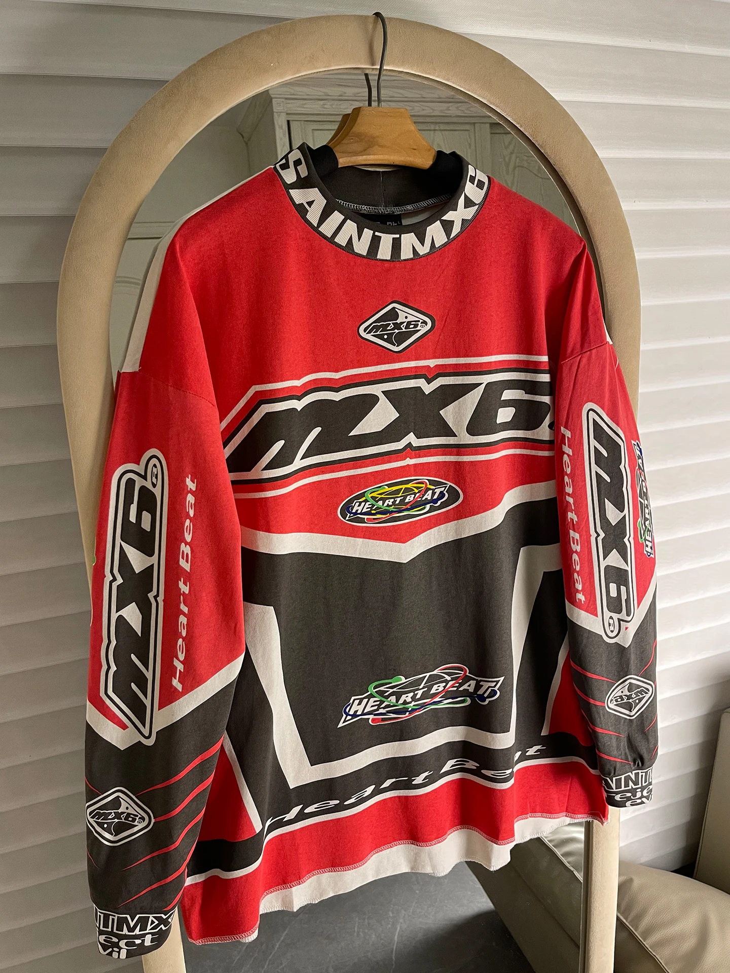 

Retro American Motorcycle Racing Sle Long Sve T-irt ex Couple Faionable Casual Cotton Top for Youth