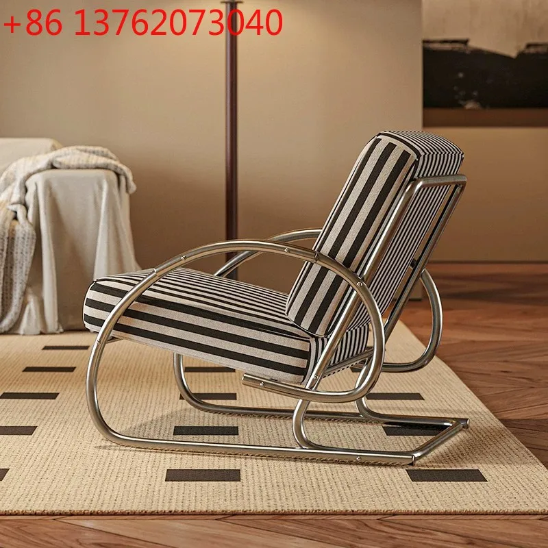 

Cafe sofa chair stainless steel single sofa medieval leisure chair