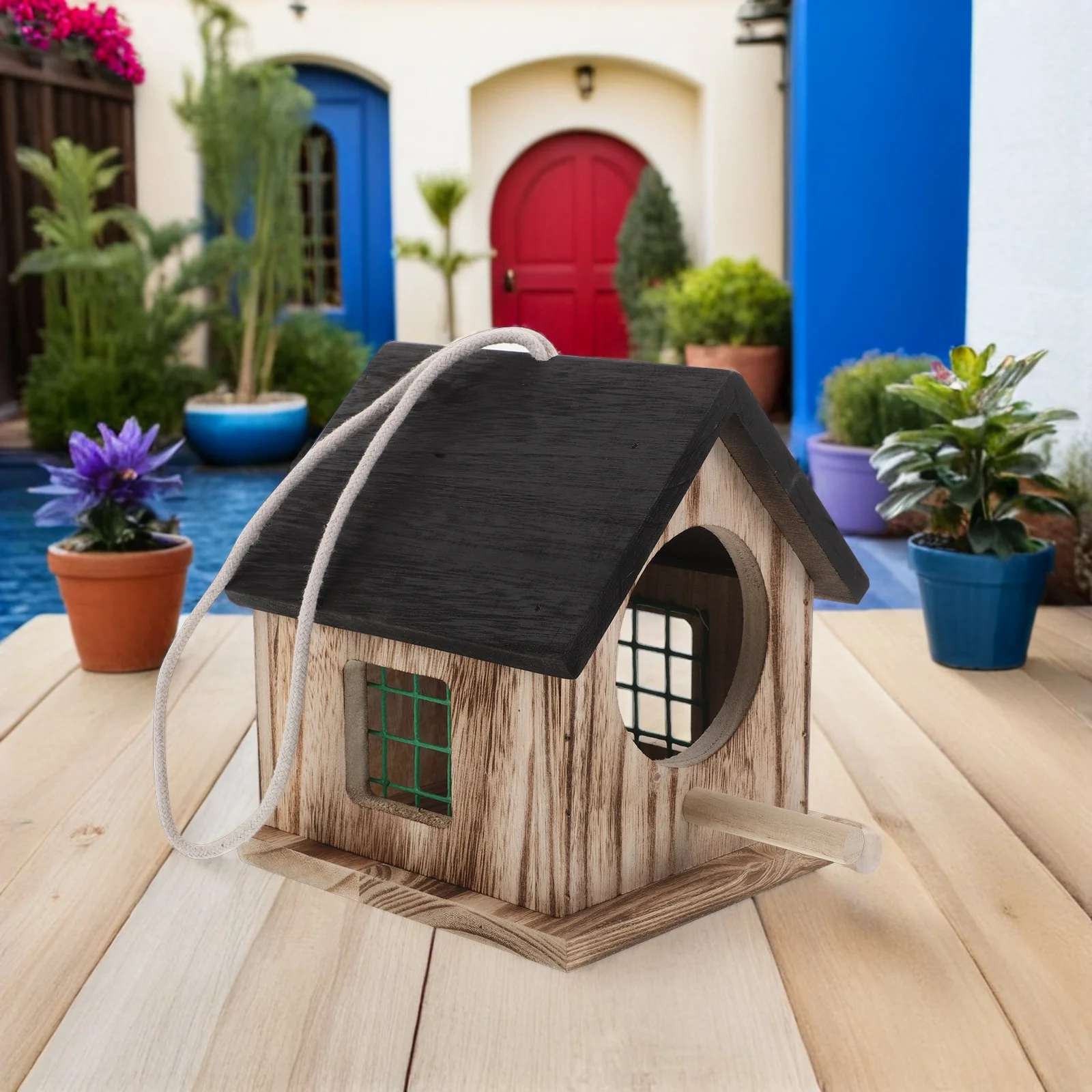 

Outdoor Parrot Bird Nest Nests for Parakeets King Breeding House Bamboo Budgie Campus Large Parrots Birds