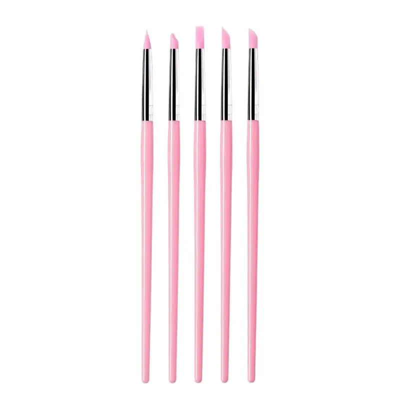 5-teiliges Professionelles DIY-Maniküre-Set: Silikon-Nagelbürste, UV-Gel-Polierer, 3D-Bild-Dotting-Pinsel – Detail 12