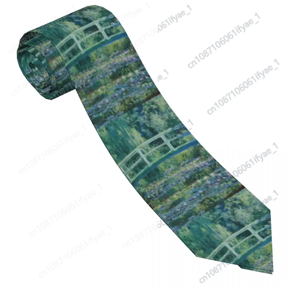 Claude Monet Tie Water Lilies Retro Casual Neck Ties For Male Wedding Quality Collar Tie Graphic Necktie Accessories