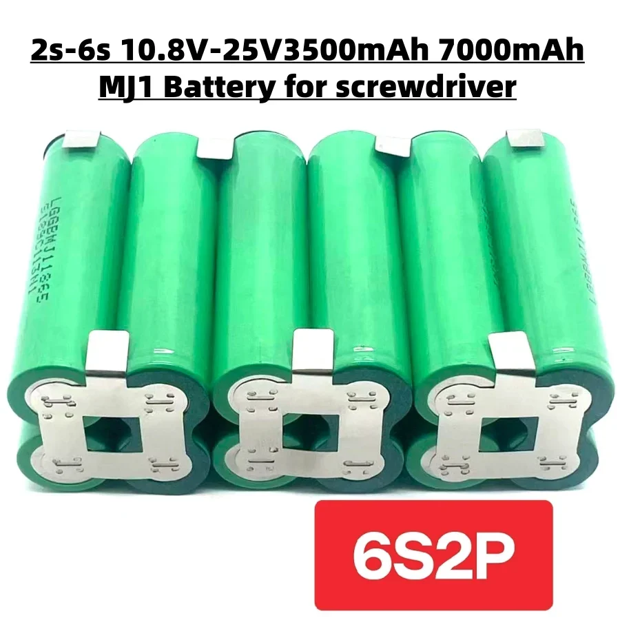 18650MJ1 3500mAh Li-Ionen-Akku-Pack 2S1P 1S3P 3S2P 4S2P 5S2P 6S2P 18V für elektrischen Schraubendreher