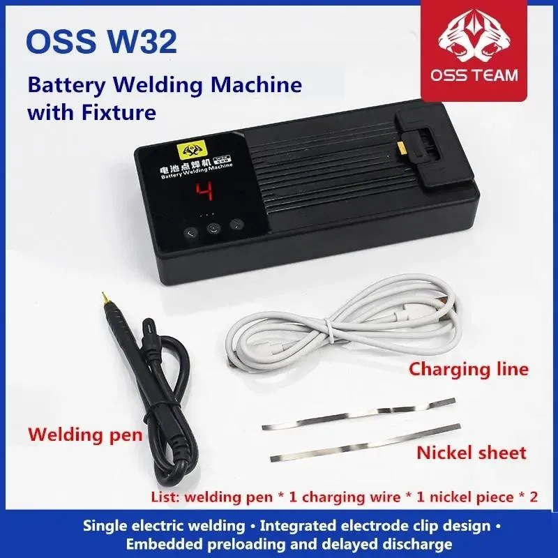 

OSS W32 W32S Portable Spot Welder Handheld Lithium For IPhone Android Mobile Phone Battery BMS Flex Soldering Spot Tool Kit Set