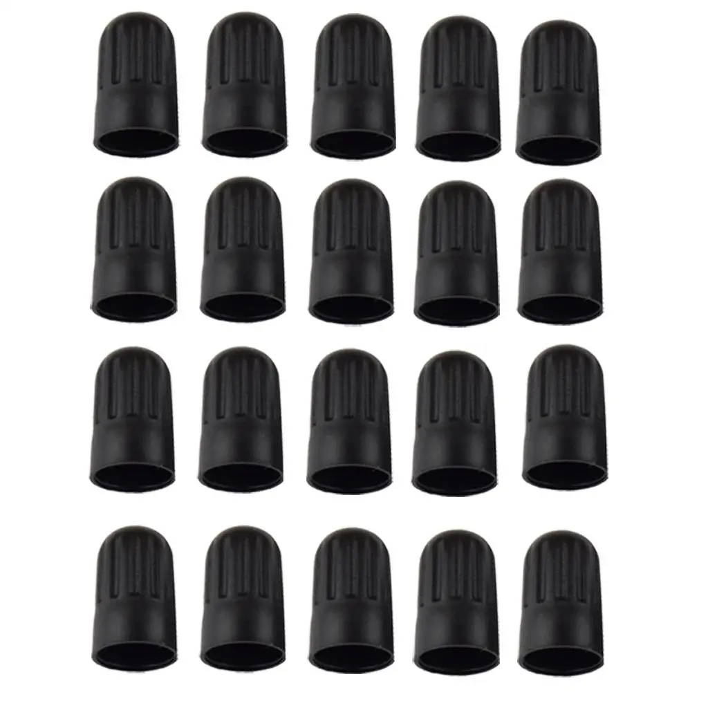 20X Auto Car Truck Wheel Tire Valve Stem Anti Dust Caps Covers Black