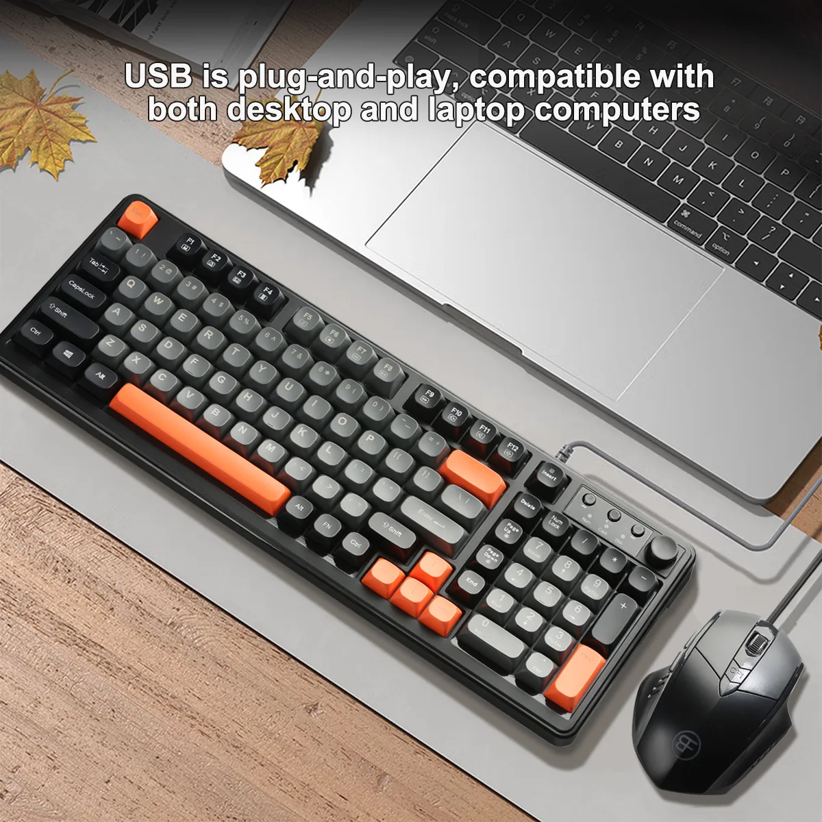 Gaming Keyboard Mouse Set - RGB Klavye ve Fare, Kablolu Klavye