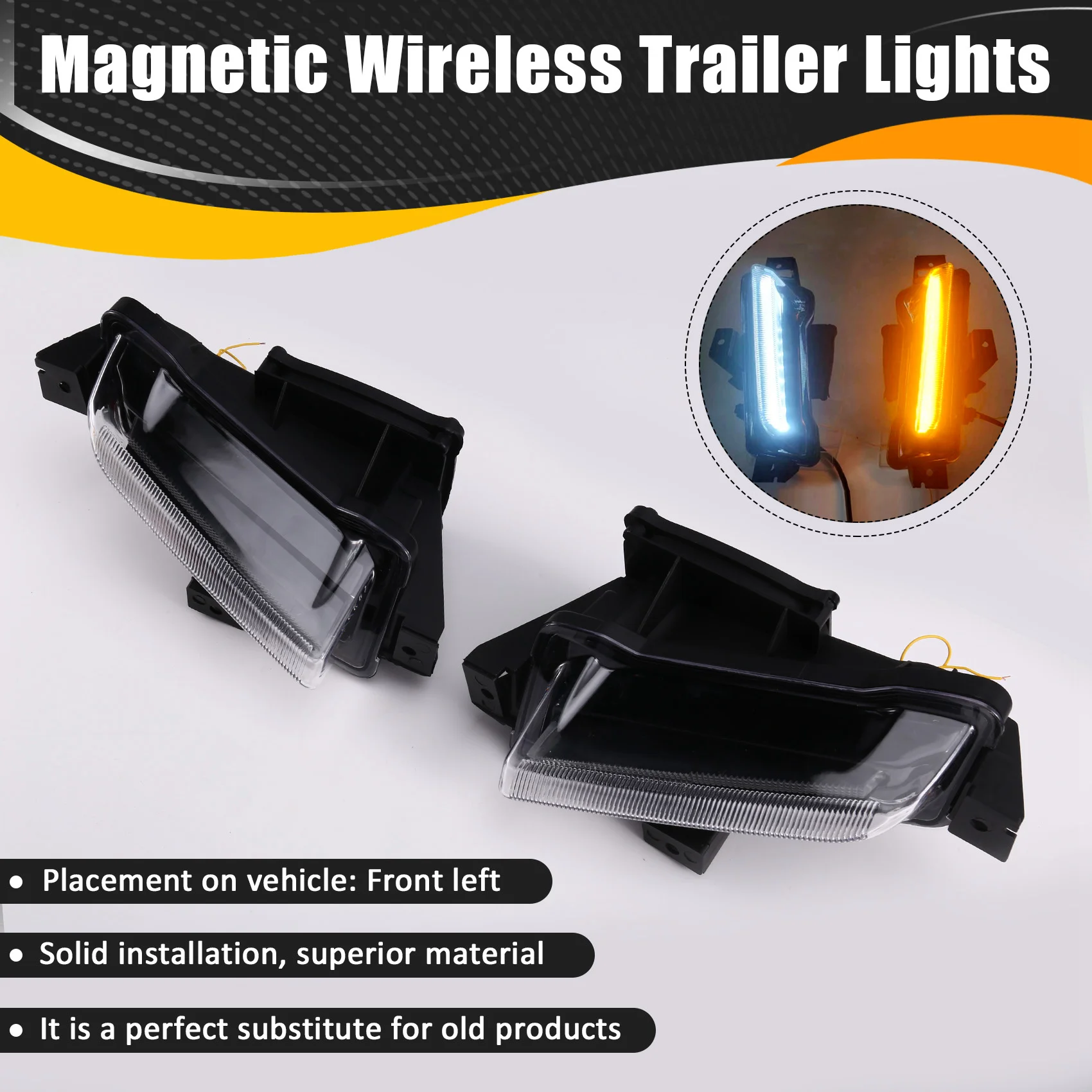 

Lasting White Daytime Running Light Yellow Turn Signal Fog Lights For Chevy Camaro ZL1 RS 1LT 2016 2017 2018 2019