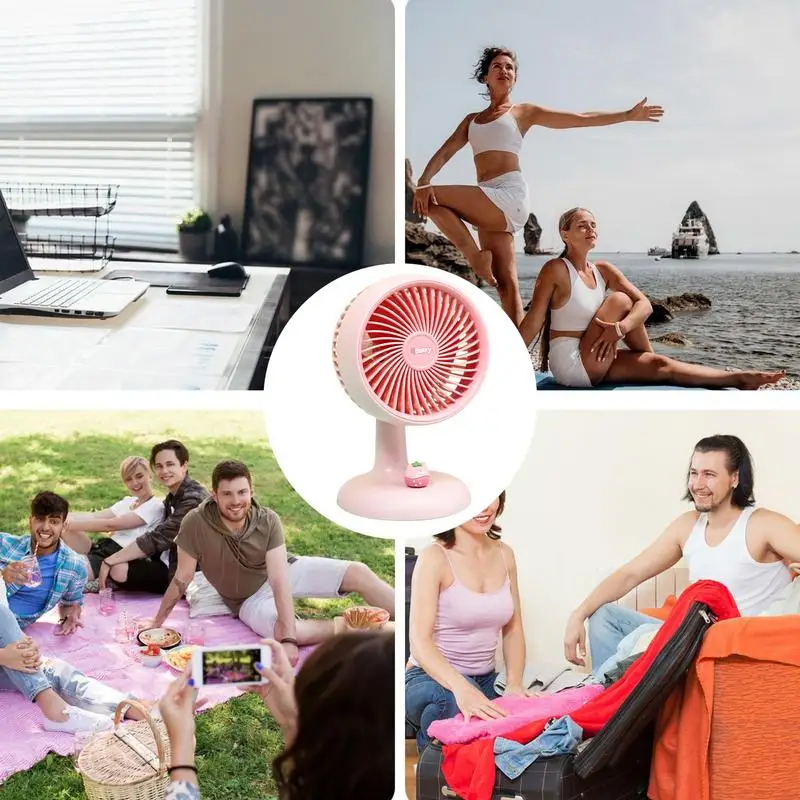 Portable Personal  Mini Fan USB Rechargeable Noiseless Adjustable Personal Handheld Small Pocket Fan With Long Battery Life