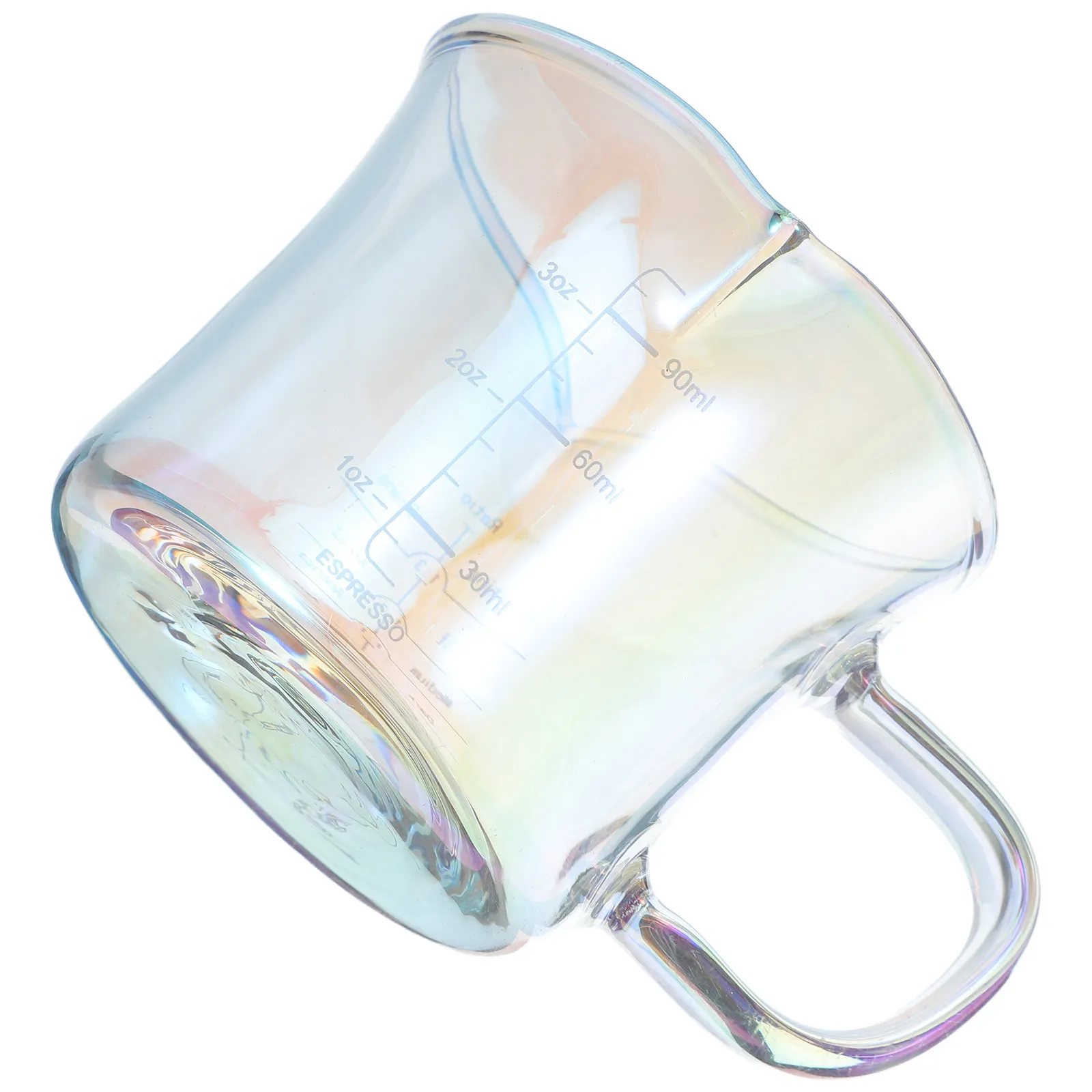 100Ml Double Spout Glass Measuring Cup with Graduated Markings Coffee Frothing Mug for Use Milk Creamer Hot Chocolate