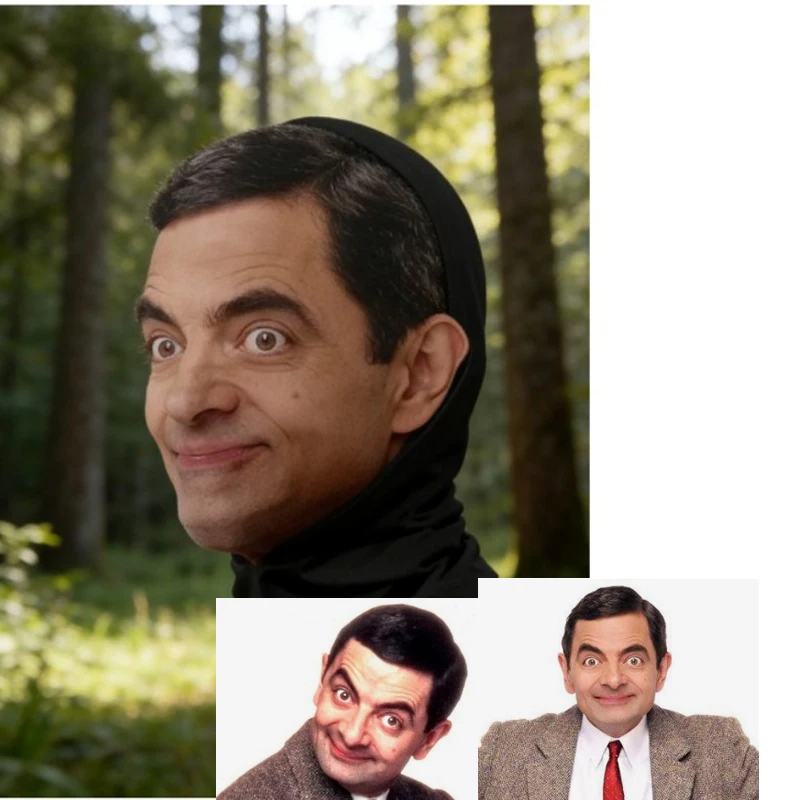 

2pcs/3D Printed Full Face Mask,Realistic Celebrity Portrait Elastic Mesh Balaclava Headwear for Cosplay, Hip Hop Party 가면