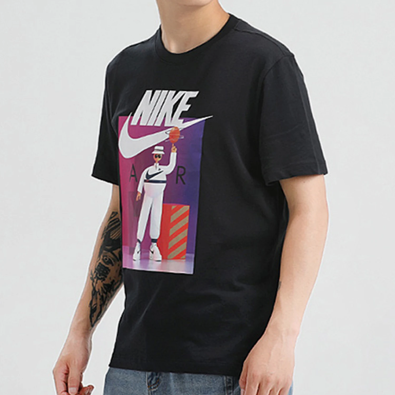 Nike genuine Sportswear new men's black skin friendly short sleeved T-shirt CW0411-010
