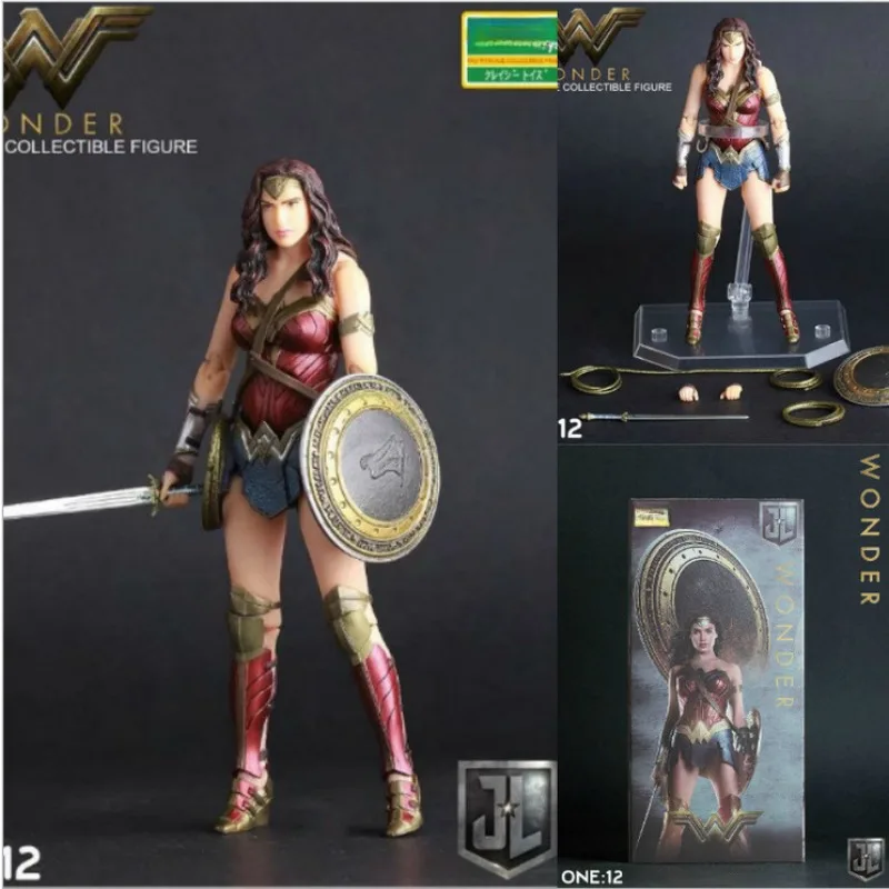 Marvel Super Hero Wonder Woman anime joint can move Action Figure Collectible Model Toy 6inch 15cm color box Doll ornaments