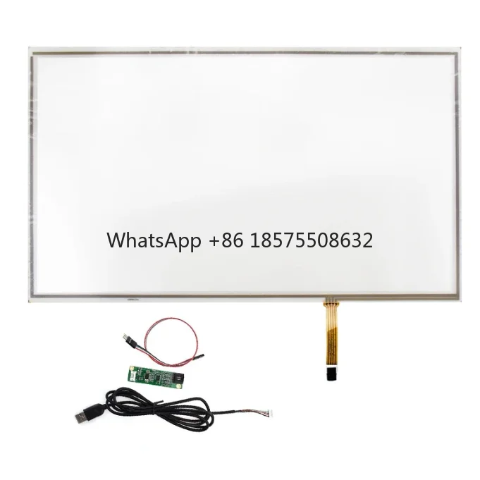19-Inch 4-Wires Resistive Touch Screen 426*266.5mm Double Membrane Soft Screen + USB Touch Screen Controller
