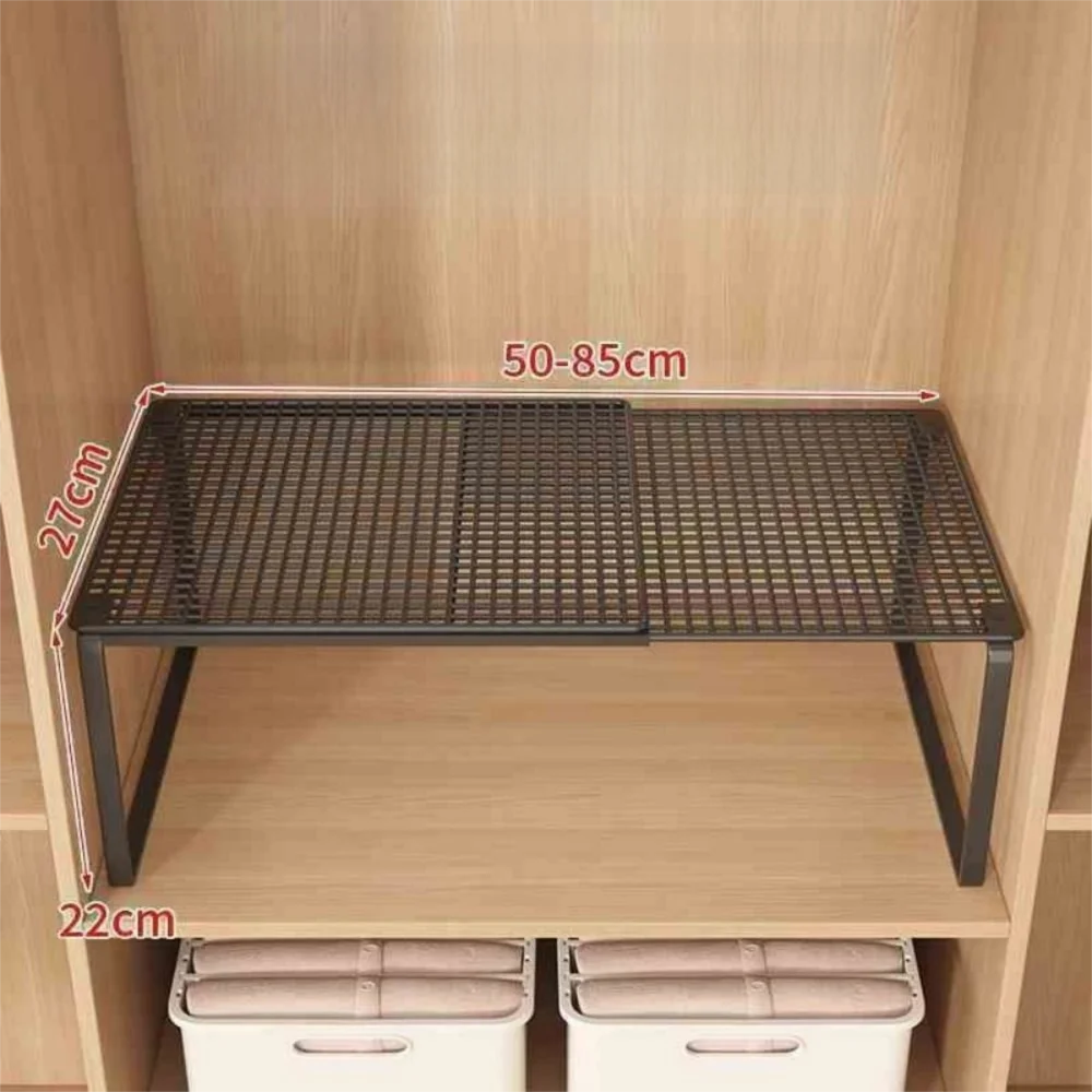 Stackable Telescopic Closet Shelf Layered Partition Stretchable Cabinet Organizer Adjustable Rust-proof Wardrobe Divider Board