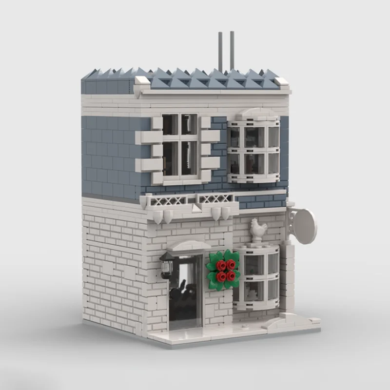 شارع عرض Moc بناء الطوب قرية الشتاء المعيارية - متجر الفن نموذج التكنولوجيا كتل عيد الميلاد DIY لعبة البناء هدية