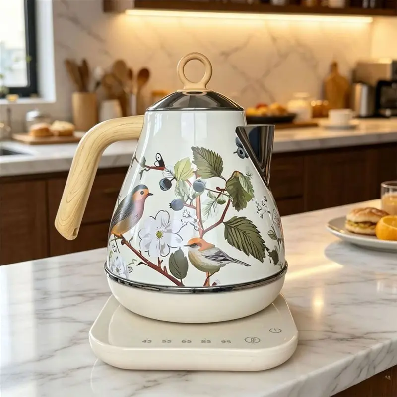 M11K-1.7L 304 Stainless Smart Keep Warm Electric Kettle Boiler Temperature Adjustment Automatic Power Off Anti-Dry EU Plug