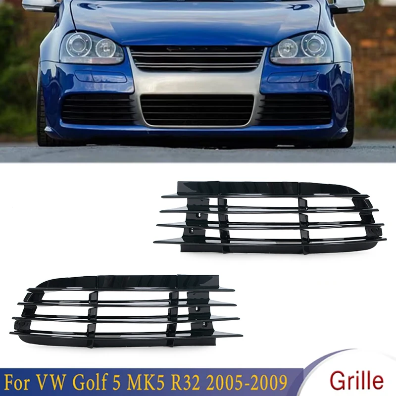 

Front Bumper Fog Lamp Foglight Grille Cover Frame For VW Golf 5 MK5 R32 2005 2006 2007 2008 2009