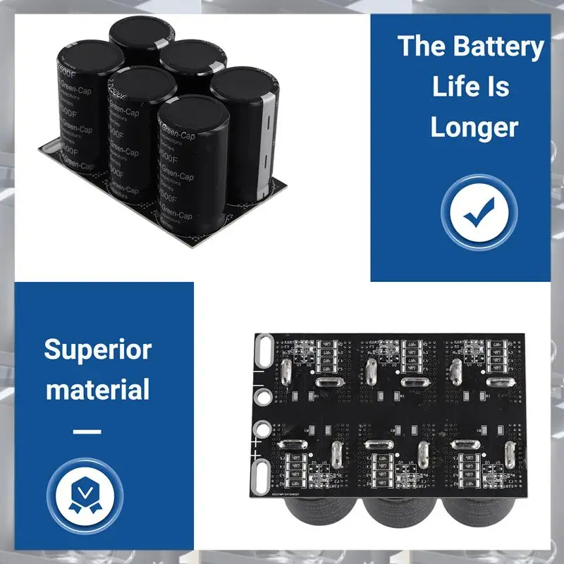 

Hot Selling-16V83F Dual Row Capacitor Module For SAMWHA Automotive Super Farad Capacitor Module Boost Power Regulator Power Supp