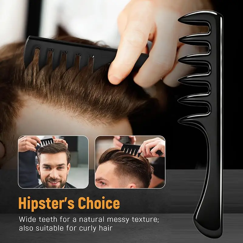 Volumenverstärkender Breitzehniger Haarwurzel-Hebekamm für Haarstyling und Entwirrung, geeignet für dickes, welliges Haar, Haushalts- und Salonwerkzeuge – Detail 3