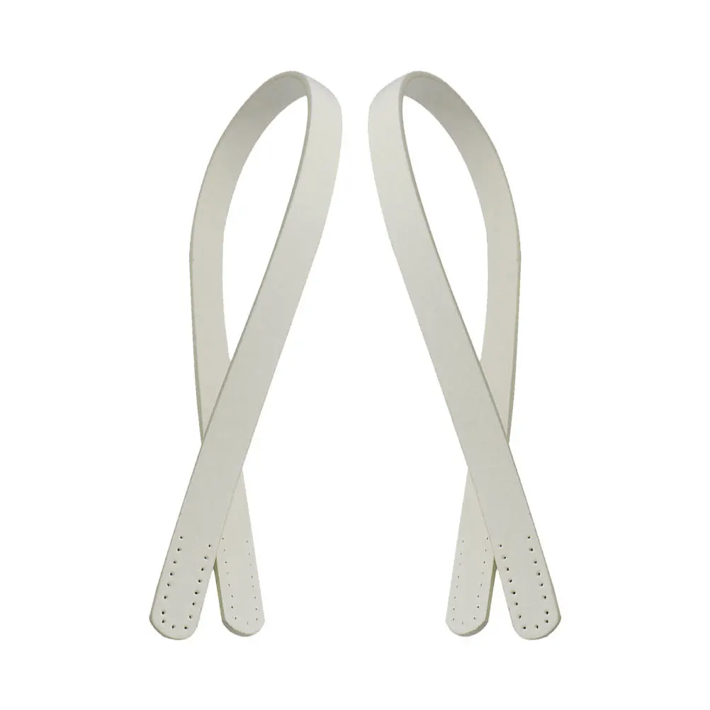 

2Pcs Tote Strap for Bag Durable PU Handbag Strap Replacement Porous Ends Easy Sewing DIY Clutch Pouch Beige Yellow