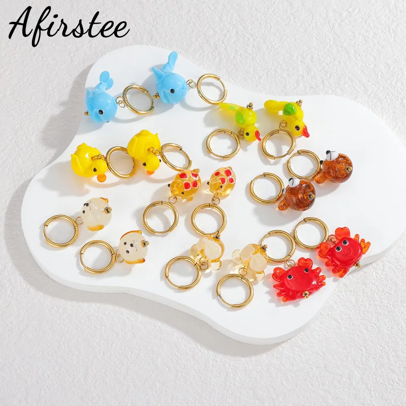 

Afirstee 8 Styles Animal Series Earrings Women Fashion Jewelry Small Pendant Earrings For Girls Party Accessories Birthday Gifts