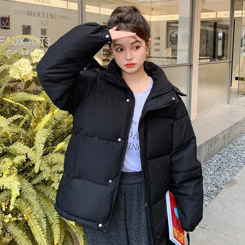

Detachable Hat Down Cotton-Padded Jacket Women's Overcoat Design Sense Fashion Loose Warm Parka New Winter Cotton Coat