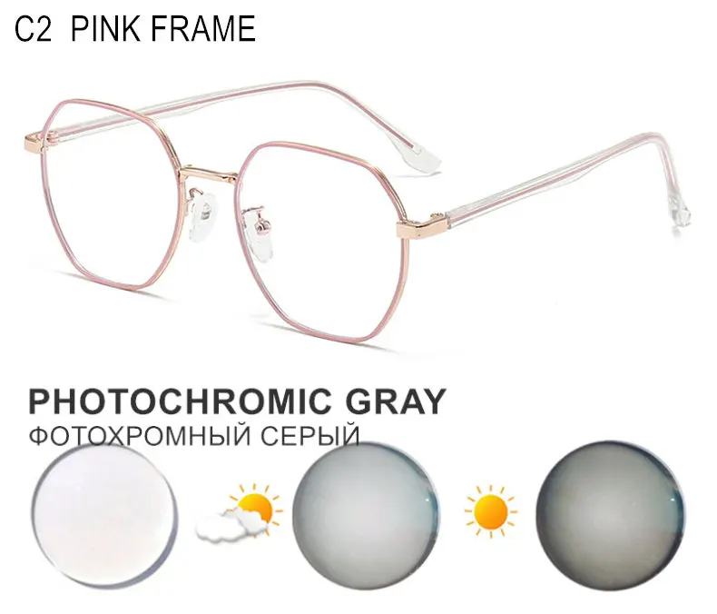 Prescription Custom Myopia Glasses Sphere -0.5 To -10 Men Women Upscale Alloy Polygonal Frame Nearsighted Spectacles F060