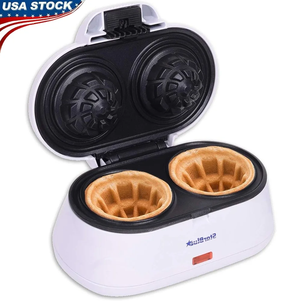 Máquina para hacer gofres doble, antiadherente, 110V, cocina rápida, helado, frutas, recetas deliciosas, regalo perfecto