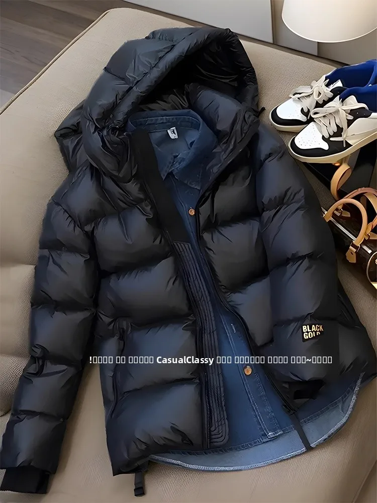 

Women's down Cotton Jaet 2026 Winter New Sle Warm Thiened Small Size Bread Sle Faion Bla Interlined Outerwear