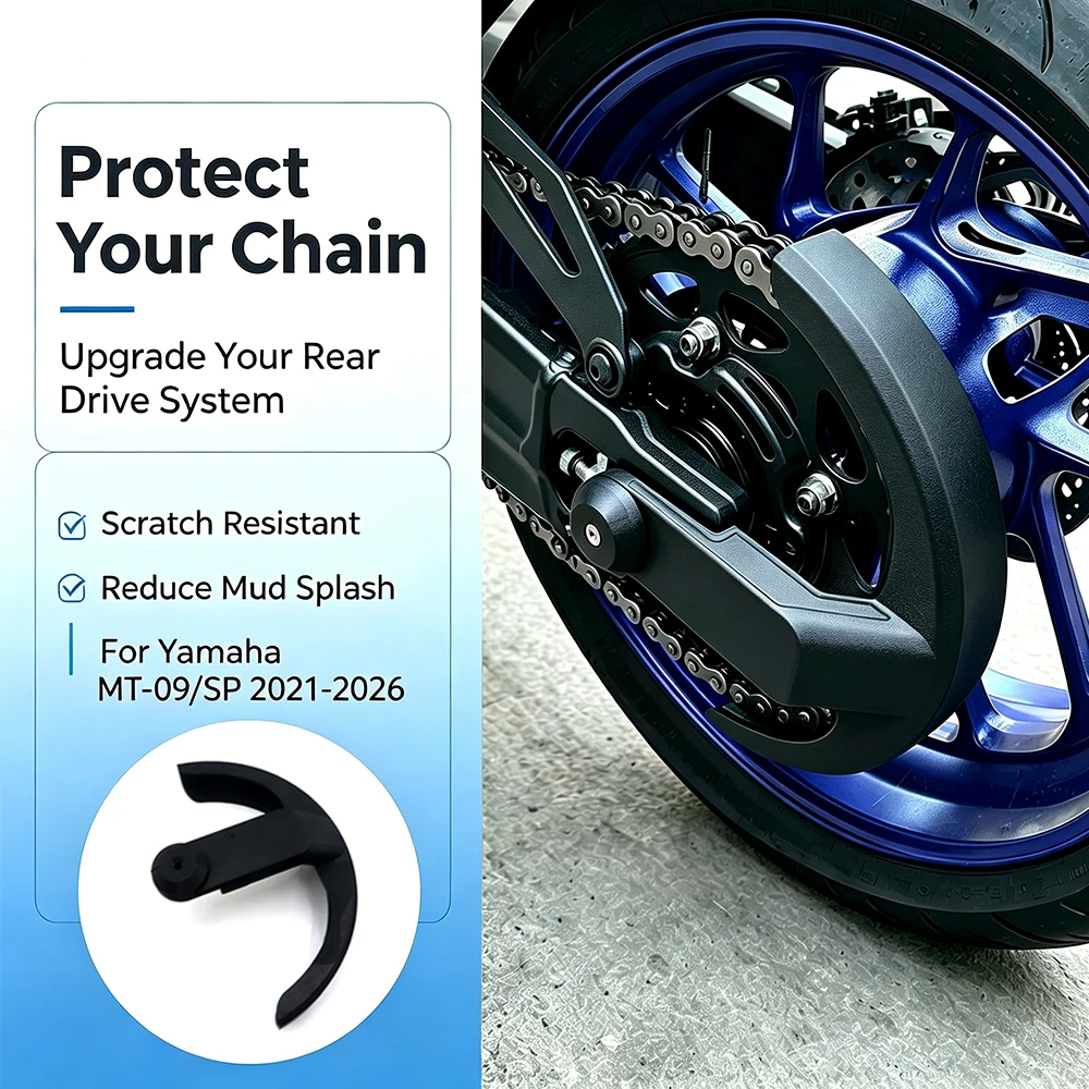 MT 09/SP Chain protection cover Motorcycle accessories Chain Cover Rear Wheel Cleaning For Yamaha MT-09/SP 2021-2026