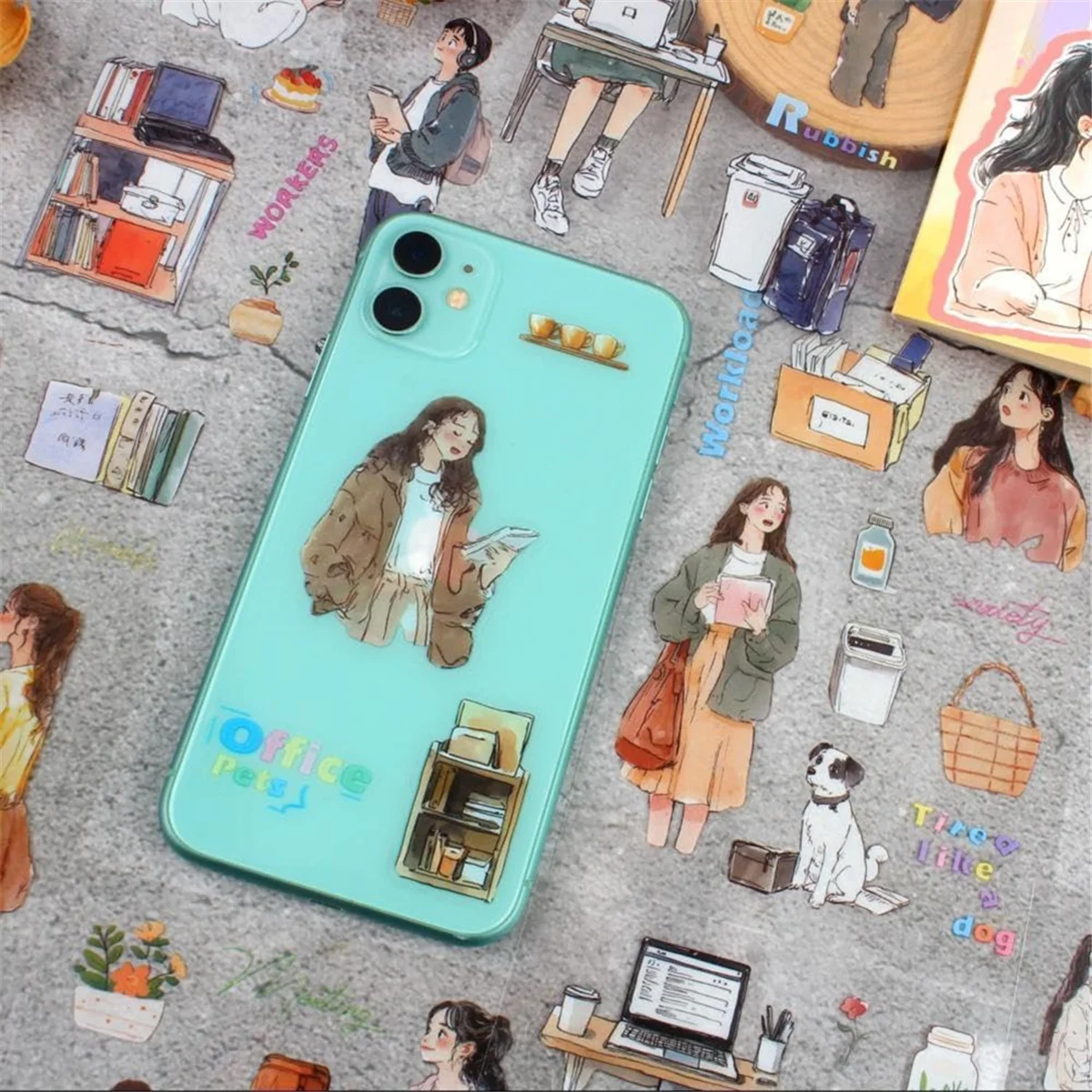 

Y31A Женский журнал с наклейками, наклейки для домашних животных для ведения журналов, скрапбукинга, мусорных журналов, офисные тихие принадлежности