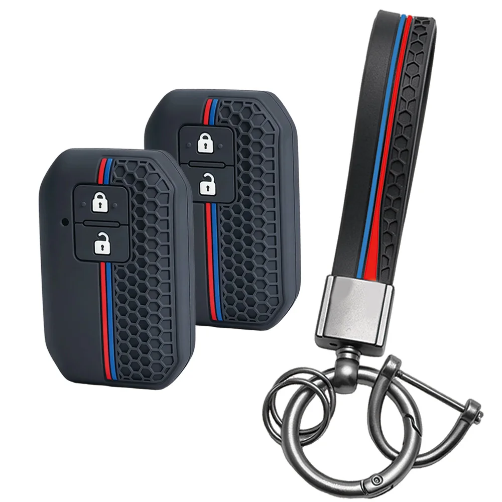 For Suzuki Swift Ertiga Ignis Baleno XL7 Ciaz Dzire Wagon R Soft Touch Key Protector With Wrist Strap And Key Ring