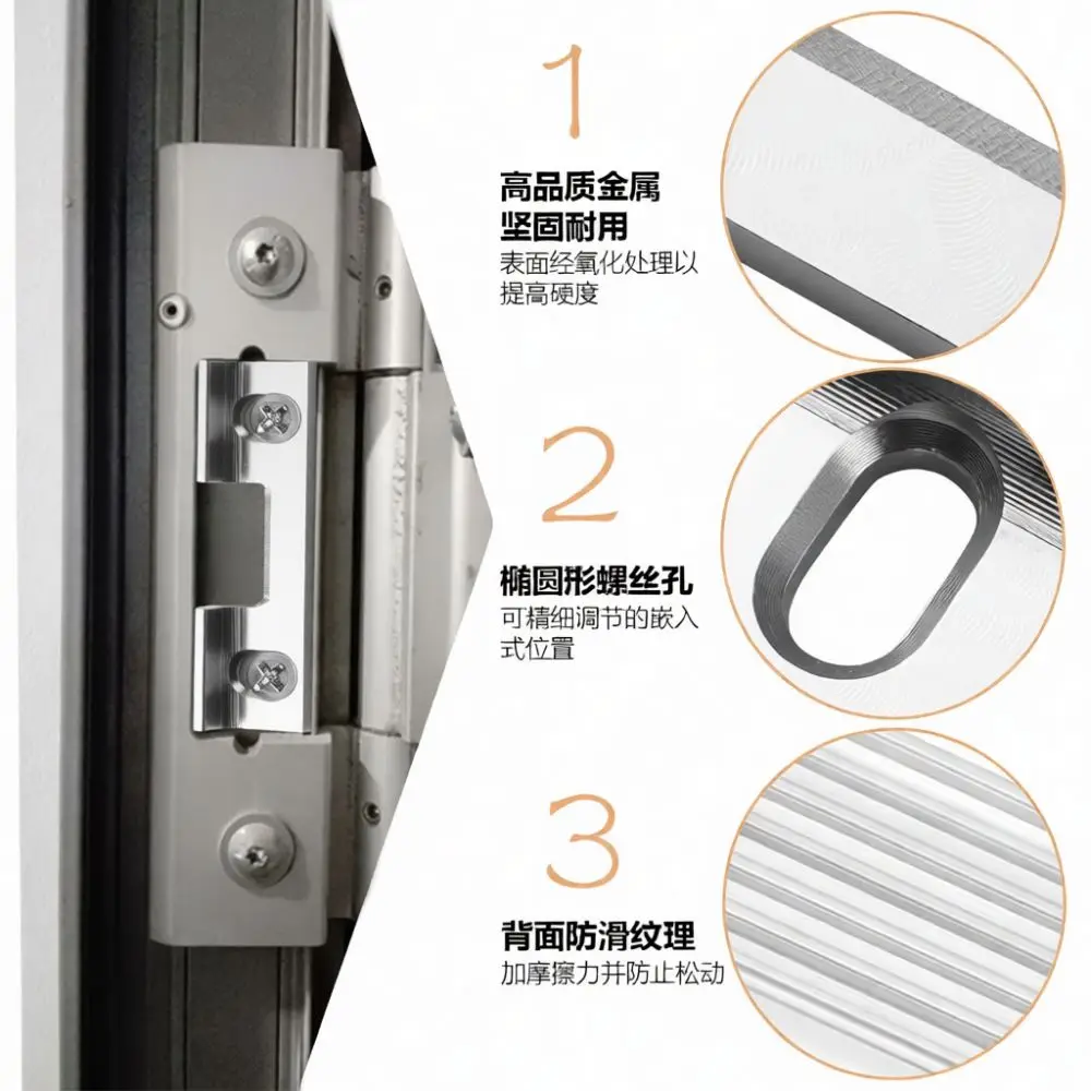 Sturdy Aluminum Alloy Latch Plate Adjustable Sewing Tool For Textile Fixation Modern Design Hardware Craft Supply 32mm