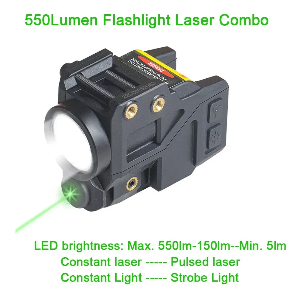 Imagem -02 - Richfire-carregamento Magnético Lanterna Tática Verde e Azul Mira Laser Pistola Led Combo Arma de Luz para 20 mm Rail 500lm